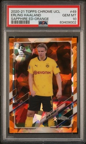 Erling Haaland 2020 Topps Chrome Sapphire Orange /50