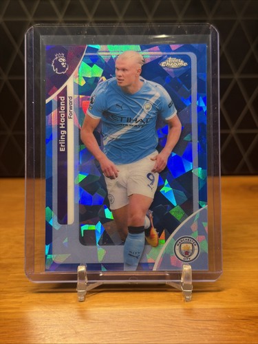 Erling Haaland 2025 Topps Chrome Sapphire Refractor