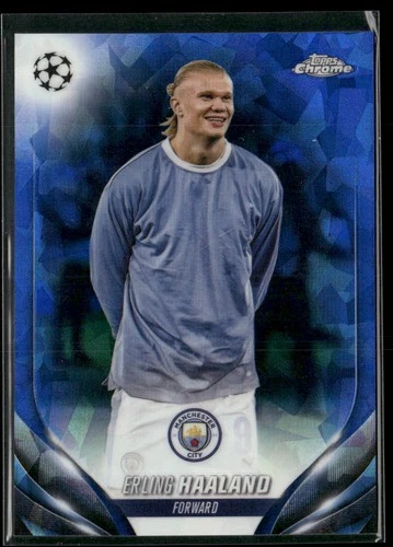 Erling Haaland 2023 Topps Chrome Sapphire UEFA Club Sapphire