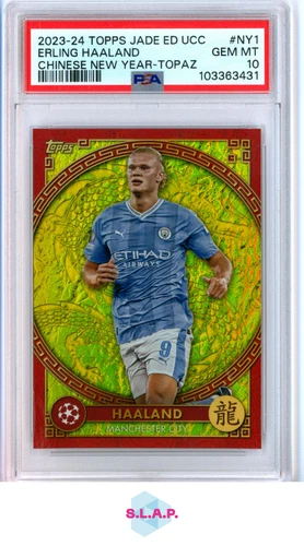 Erling Haaland 2023 Topps Chrome Topaz Jade 33/50
