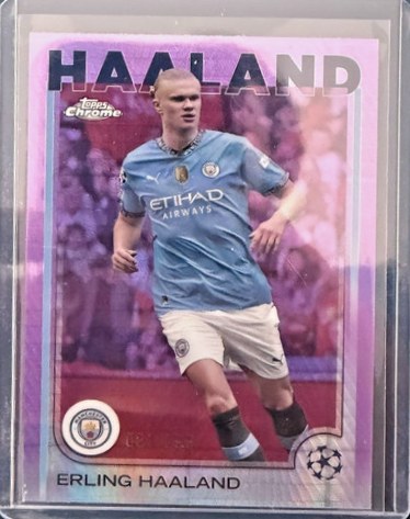Erling Haaland 2024 Topps Chrome UCL Purple /299