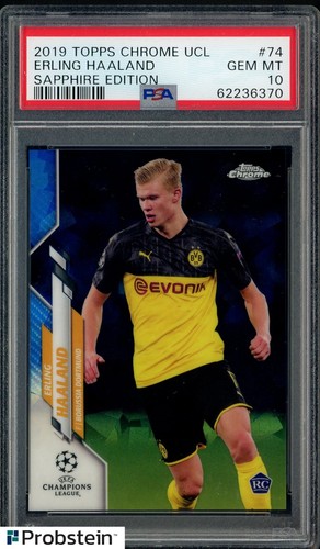 Erling Haaland 2019 Topps Chrome UCL Soccer Sapphire Edition