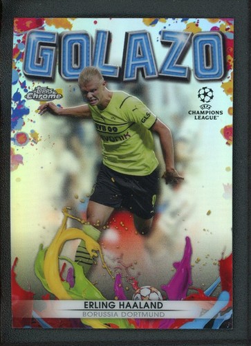 Erling Haaland 2022 Topps Chrome UEFA Champions League Refractor