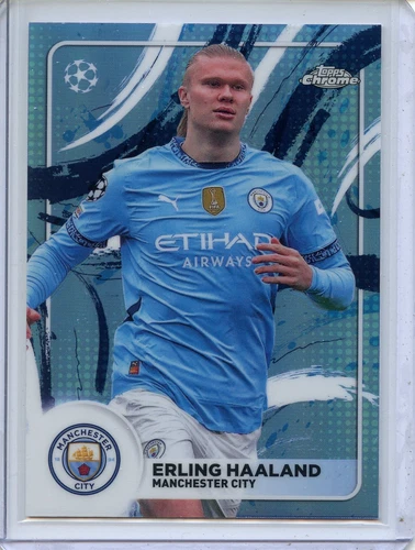 Erling Haaland 2024 Topps Chrome UEFA Club Comps