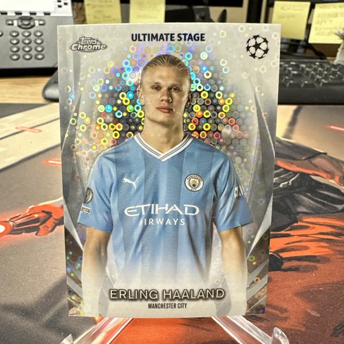 Erling Haaland 2024 Topps Chrome UEFA Disco Refractor