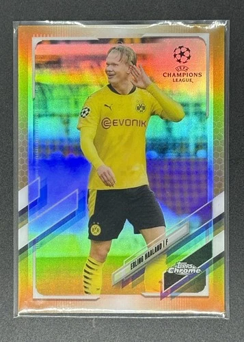 Erling Haaland 2020 Topps Chrome UEFA Gold Refractor /50
