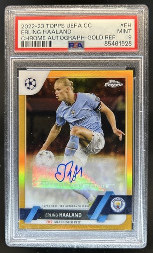 Erling Haaland 2023 Topps Chrome UEFA Gold Refractor /50