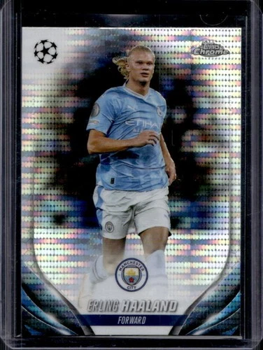 Erling Haaland 2023 Topps Chrome UEFA Pulsar Refractor