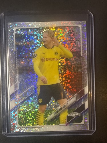 Erling Haaland 2020 Topps Chrome UEFA Speckle Refractor