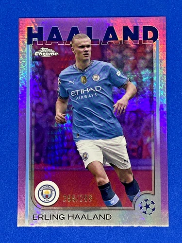 Erling Haaland 2025 Topps Chrome Violet /299