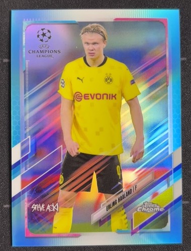 Erling Haaland 2020 Topps Chrome X Blue Refractor /150