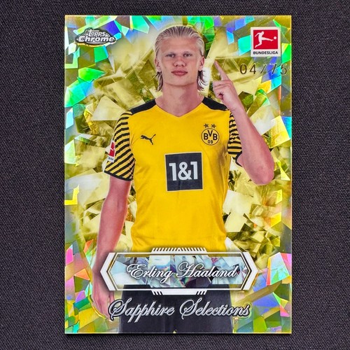 Erling Haaland 2025 Topps Chrome Yellow /75