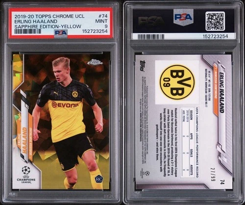 Erling Haaland 2019 Topps Chrome Yellow /99