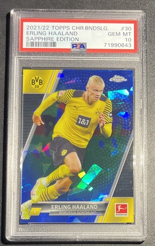 Erling Haaland 2021 Topps Cromo Bundesliga Sapphire