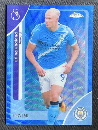 Erling Haaland 2026 Topps Cromo Premier League Onda Azul /150