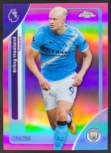 Erling Haaland 2026 Topps Cromo Premier League Rosa Refractor /250
