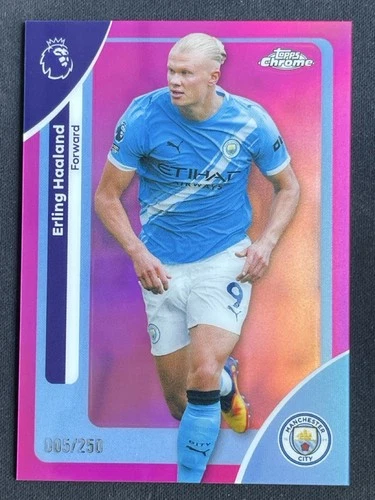 Erling Haaland 2025 Topps Cromo Premier League Rosa Refractor /250