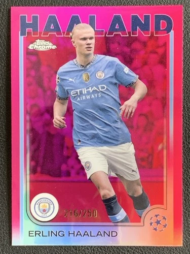 Erling Haaland 2024 Topps Cromo UCC Rosa Refractor /250
