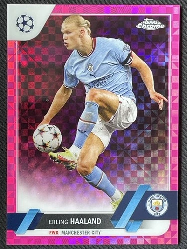 Erling Haaland 2023 Topps Cromo UCC Rosa X-Fractor /250