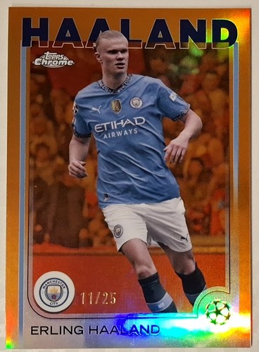 Erling Haaland 2024 Topps Cromo UEFA Clubes Competiciones Naranja /25