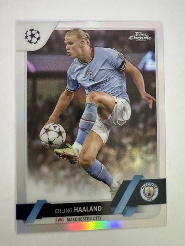 Erling Haaland 2022 Topps Cromo UEFA Clubes Competiciones Refractor