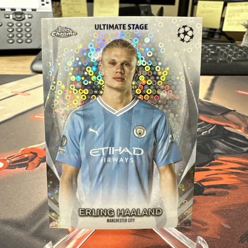Erling Haaland 2024 Topps Cromo UEFA Disco Refractor