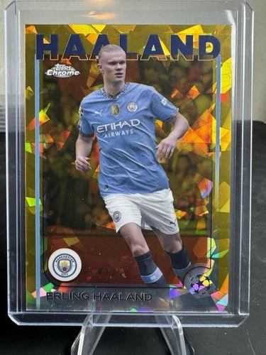 Erling Haaland 2024 Topps Cromo Zafiro Oro /50