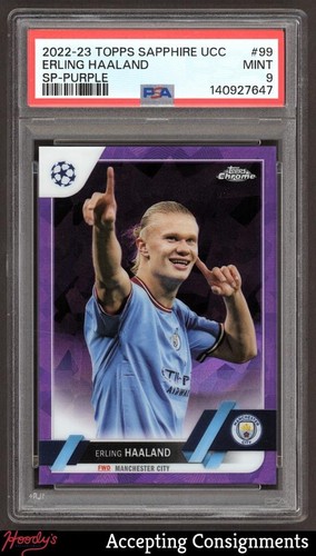 Erling Haaland 2022 Topps Cromo Zafiro Purple /15