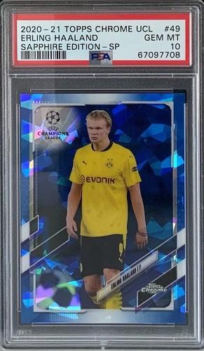 Erling Haaland 2020 Topps Cromo Zafiro UCL Sapphire
