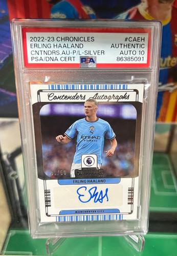Erling Haaland 2022 Panini Cronache Contenders Autografi EPL /50