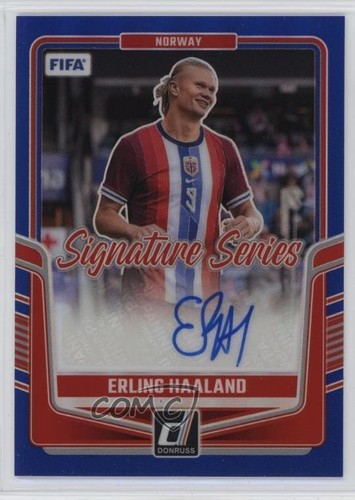 Erling Haaland 2024 Panini Donruss FIFA Blue Prizm /99