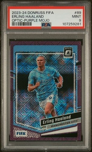 Erling Haaland 2024 Panini Donruss FIFA Purple Mojo /25
