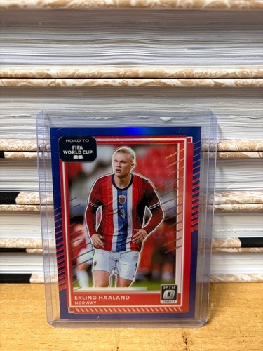 Erling Haaland 2025 Panini Donruss Road to FIFA World Cup 26 Optic Blue /75