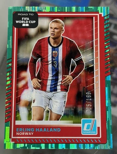 Erling Haaland 2025 Panini Donruss Road to FIFA World Cup Teal 5/199