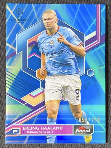 Erling Haaland 2022 Topps Finest Azul/Aqua Vaporwave /250