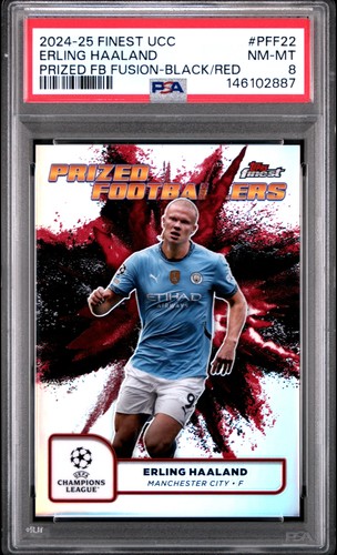 Erling Haaland 2024 Topps Finest Black/Red