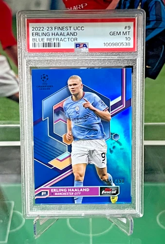 Erling Haaland 2023 Topps Finest Blue /150