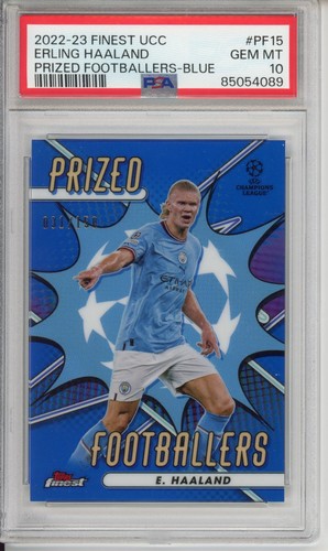 Erling Haaland 2022 Topps Finest Blue /150