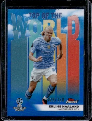 Erling Haaland 2023 Topps Finest Blue /150