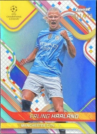 Erling Haaland 2024 Topps Finest Blue /275