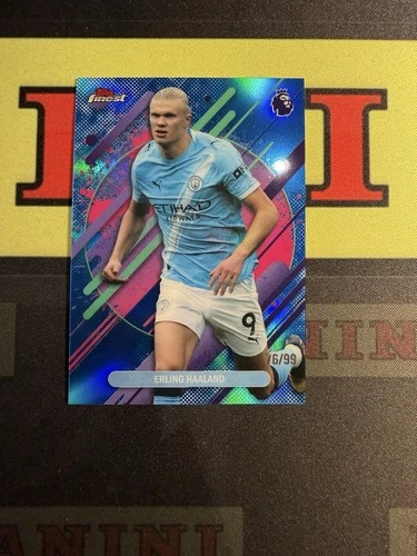 Erling Haaland 2025 Topps Finest Blue /99