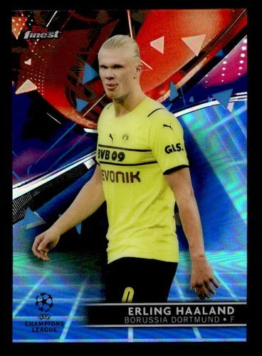 Erling Haaland 2021 Topps Finest Blue Aqua Vaporwave /99