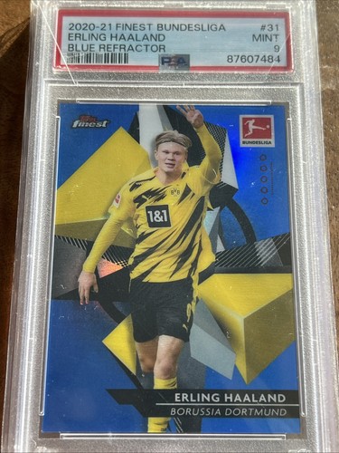 Erling Haaland 2020 Topps Finest Blue Refractor /150