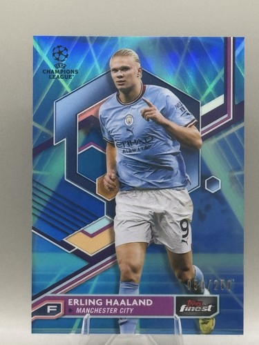 Erling Haaland 2021 Topps Finest Blue Vaporware /250