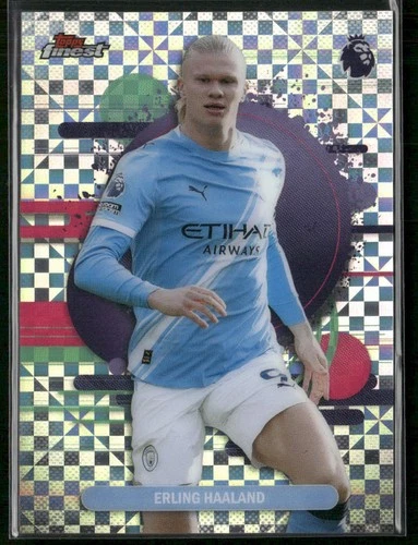 Erling Haaland 2025 Panini Finest Checkered Refractor