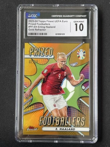 Erling Haaland 2023 Topps Finest Gold /50
