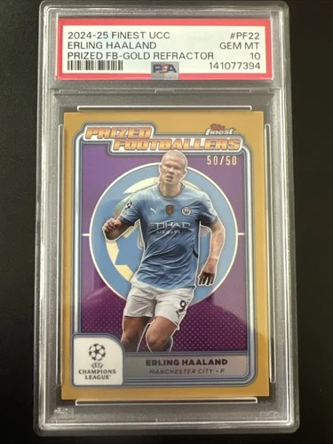 Erling Haaland 2024 Topps Finest Gold /50