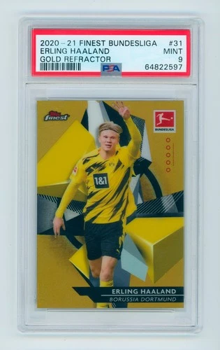 Erling Haaland 2020 Topps Finest Gold Refractor /50