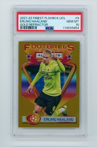 Erling Haaland 2021 Topps Finest Gold Refractor /50