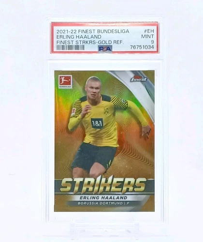 Erling Haaland 2021 Topps Finest Gold Refractor /50